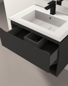 Mobile bagno sospeso Fashion cm 70 lavagna e lavabo in resina