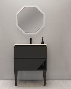 Mobile bagno sospeso Fashion cm 70 lavagna e lavabo in resina