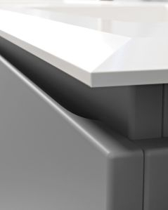Mobile bagno sospeso Fashion cm 70 grigio medio e lavabo in