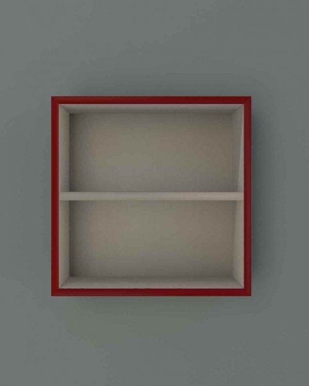 Pensile bagno a giorno cm 40 rosso corallo
