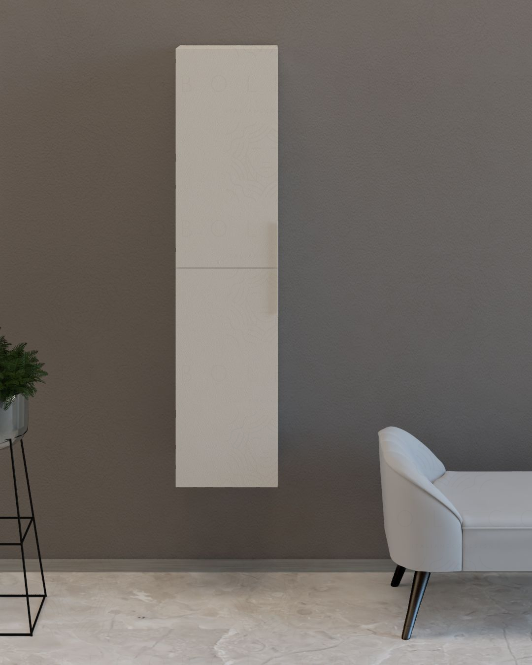 Colonna bagno Diadema cm 35x150 perla spatolato Colonna bagno Diadema cm 35x150 perla spatolato