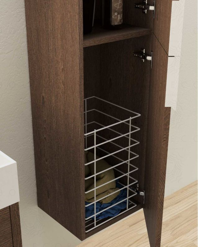 Colonna bagno Diadema cm 35x150 rovere scuro Colonna bagno Diadema cm 35x150 rovere scuro