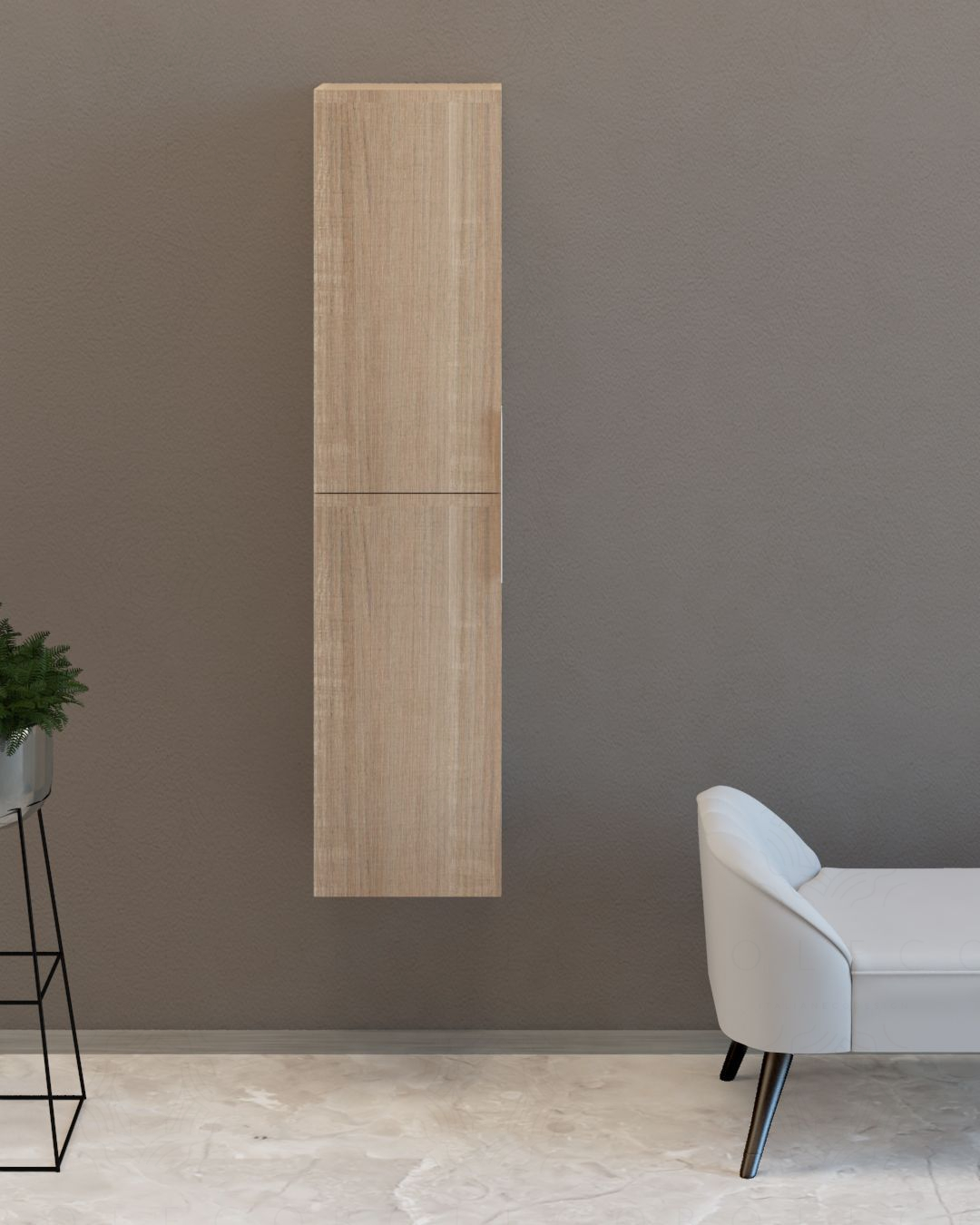 Colonna bagno Diadema cm 35x150 rovere segato Colonna bagno Diadema cm 35x150 rovere segato