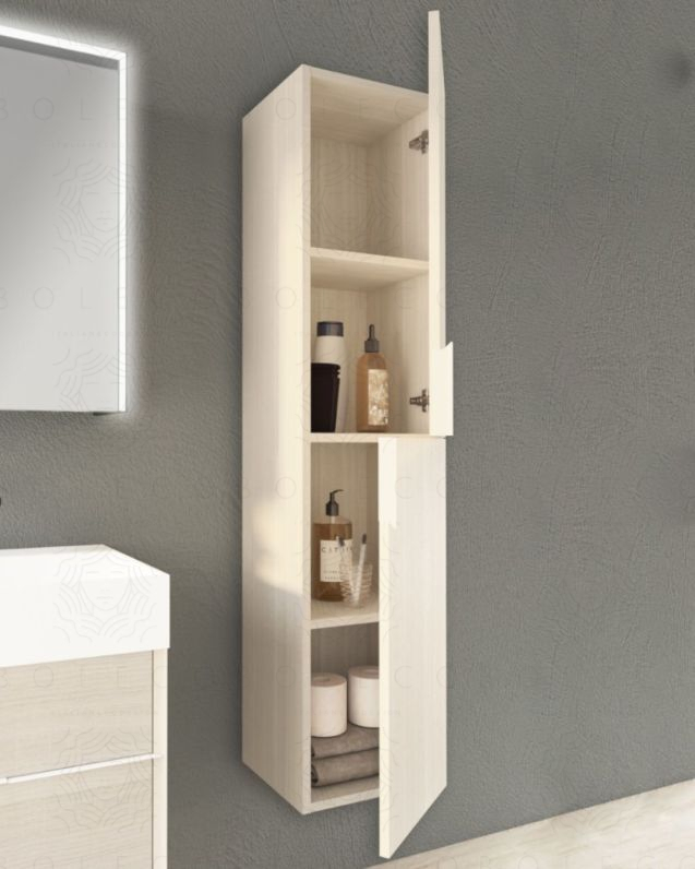 Colonna bagno Diadema cm 35x150 rovere bianco Colonna bagno Diadema cm 35x150 rovere bianco