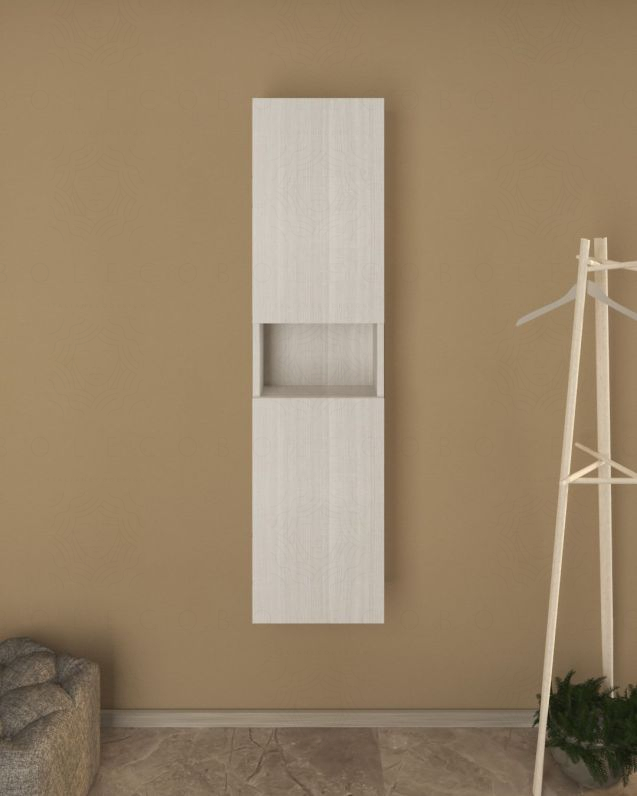 Colonna bagno sospesa h 140 con due ante e vano a giorno Colonna bagno sospesa h 140 con due ante e vano a giorno