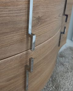 Mobile bagno sospeso Jane curvo cm 70 rovere naturale