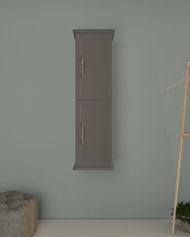 Colonna bagno Alba, 34 x 114 cm - grigio medio