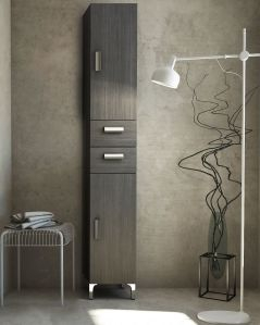 Colonna bagno Elisa con piedi, 30 x 190 cm larice scuro