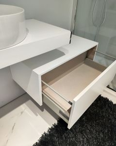 Cassettiera sospesa 75 cm push-pull - bianco opaco