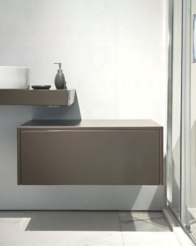 Cassettiera sospesa 75 cm push-pull grigio vulcano Cassettiera sospesa 75 cm push-pull grigio vulcano