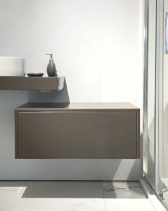 Cassettiera sospesa 75 cm push-pull grigio vulcano