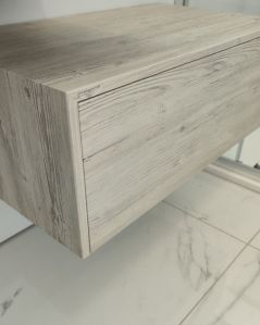 Cassettiera sospesa 75 cm push-pull rovere grigio