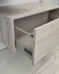 Cassettiera sospesa 75 cm push-pull rovere grigio