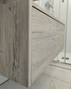 Cassettiera sospesa 75 cm push-pull rovere grigio