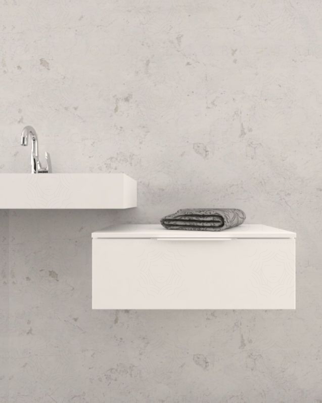 Cassettiera sospesa 70 cm bianco opaco Elite - 1 cassetto Cassettiera sospesa 70 cm bianco opaco Elite - 1 cassetto