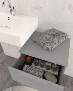 Cassettiera sospesa 50 cm grigio medio Elite - 1 cassetto