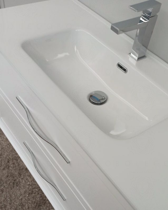 Mobile bagno sospeso Alba con lavabo in ceramica, cm.100 Mobile bagno sospeso Alba con lavabo in ceramica, cm.100