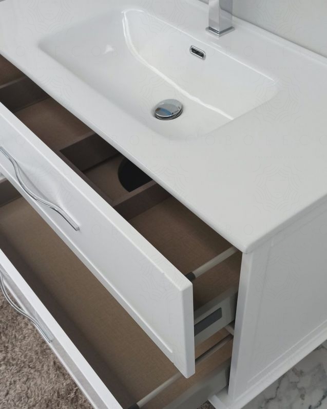 Mobile bagno sospeso Alba con lavabo in ceramica, cm.100 Mobile bagno sospeso Alba con lavabo in ceramica, cm.100