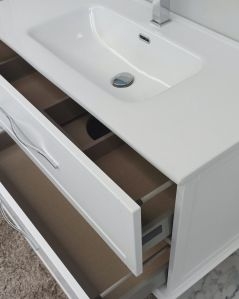 Mobile bagno sospeso Alba con lavabo in ceramica, cm.100