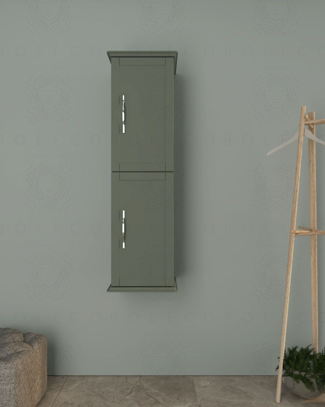 Colonna bagno Alba, 34 x 114 cm - verde opaco Colonna bagno Alba, 34 x 114 cm - verde opaco
