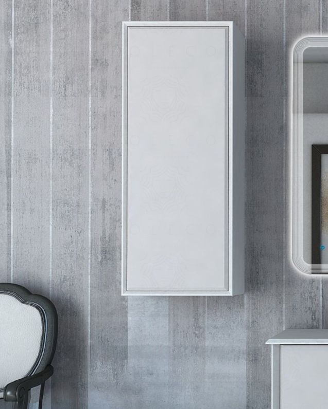 Colonna bagno Vittoria cm 40x100 bianco opaco apertura push