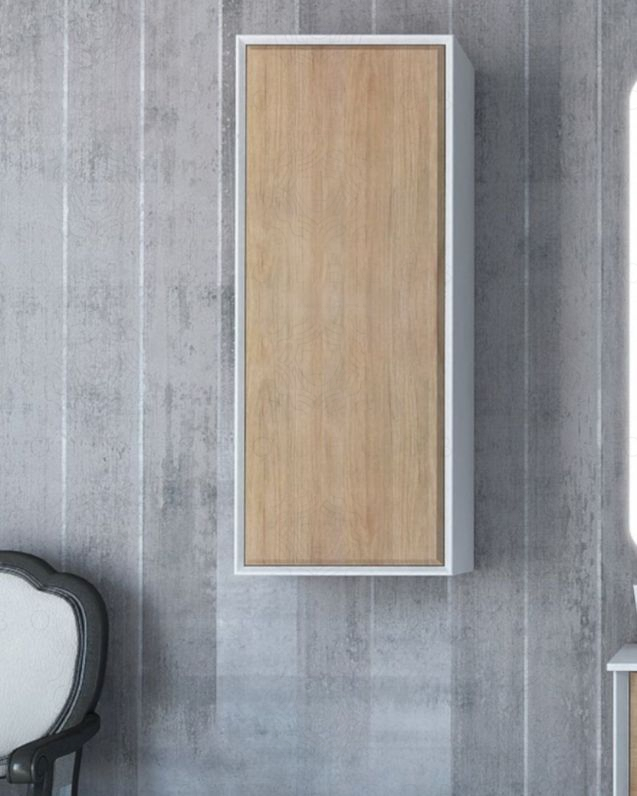 Colonna bagno Vittoria cm 40x100 rovere naturale apertura push Colonna bagno Vittoria cm 40x100 rovere naturale apertura push