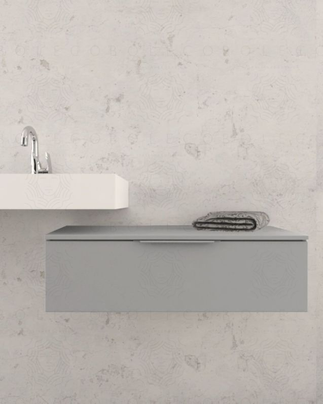 Cassettiera sospesa 90 cm grigio medio Elite - 1 cassetto