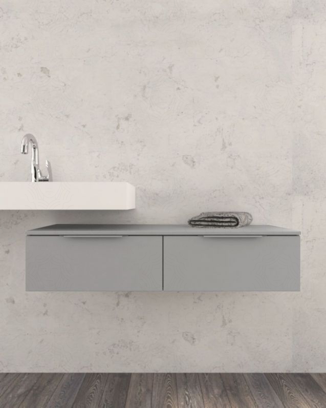 Cassettiera sospesa 120 cm grigio medio  Elite