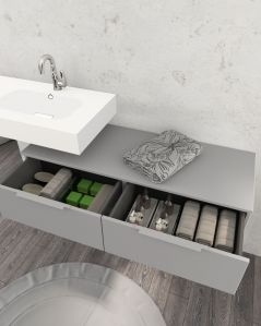 Cassettiera sospesa 120 cm grigio medio  Elite