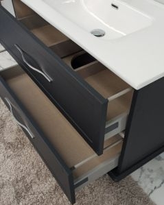Mobile bagno sospeso Alba con lavabo in ceramica, cm.100