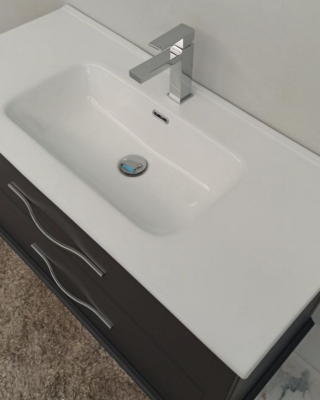 Mobile bagno sospeso Alba con lavabo in ceramica, cm.100 Mobile bagno sospeso Alba con lavabo in ceramica, cm.100