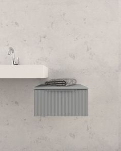 Cassettiera sospesa 50 cm grigio medio Elite - 1 cassetto plissé
