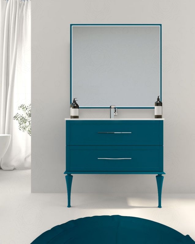 Mobile bagno sospeso Alba con lavabo in ceramica, cm.100 Mobile bagno sospeso Alba con lavabo in ceramica, cm.100