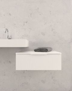 Cassettiera sospesa 70 cm  bianco opaco Elite - 1 cassetto plisse