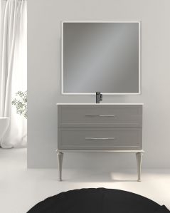 Mobile bagno sospeso Alba con lavabo in ceramica, cm.100