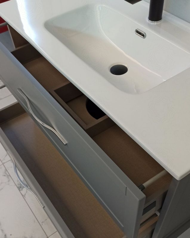 Mobile bagno sospeso Alba con lavabo in ceramica, cm.100 Mobile bagno sospeso Alba con lavabo in ceramica, cm.100