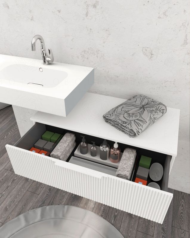 Mobile bagno sospeso Elite cm 90 bianco opaco Mobile bagno sospeso Elite cm 90 bianco opaco