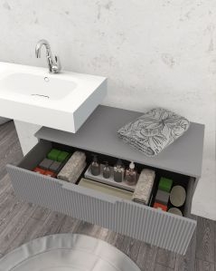 Mobile bagno sospeso Elite cm 90 grigio medio
