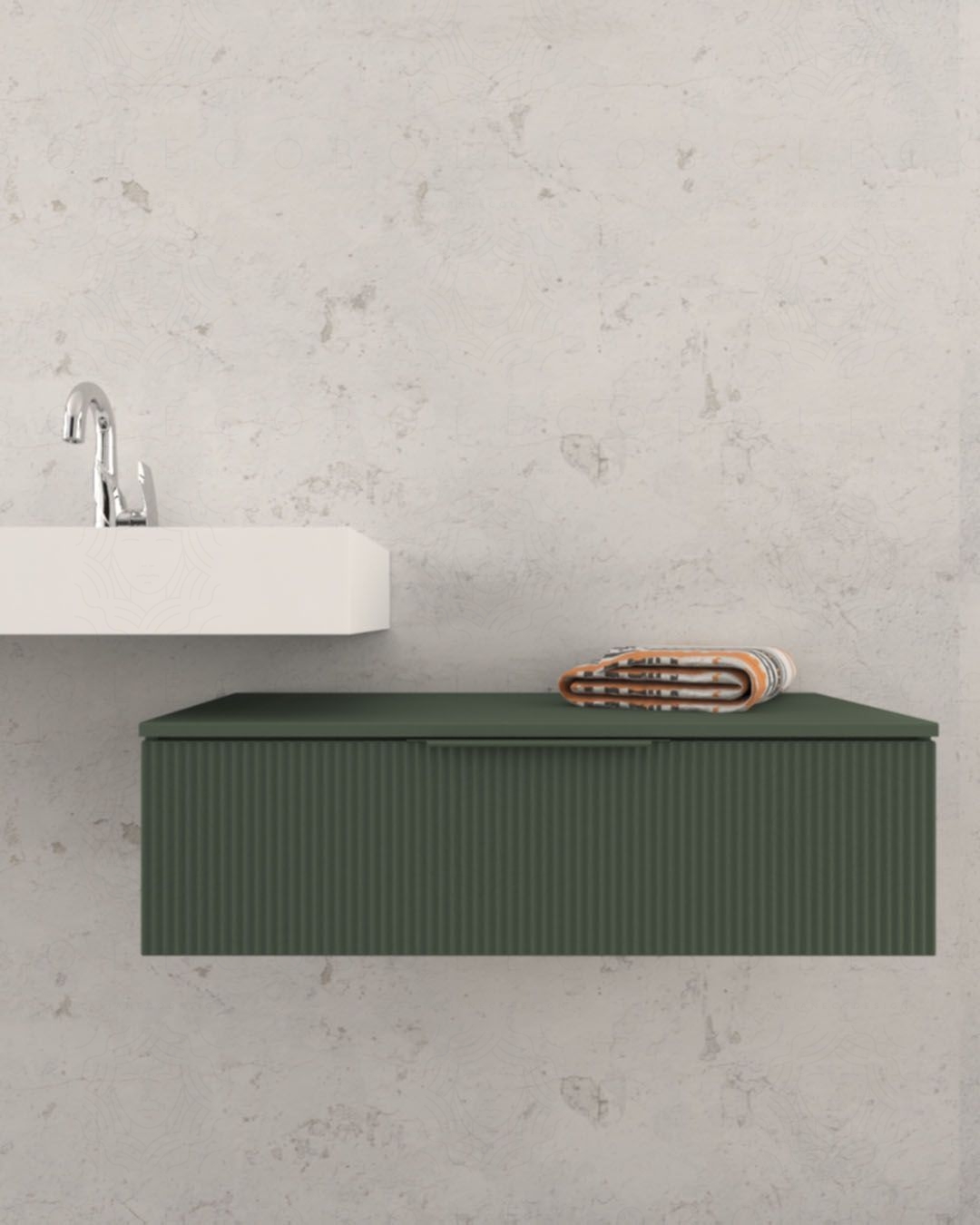 Mobile bagno sospeso Elite cm 90 verde opaco Mobile bagno sospeso Elite cm 90 verde opaco