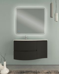 Mobile bagno sospeso Greta 105 cm lavagna – curvo