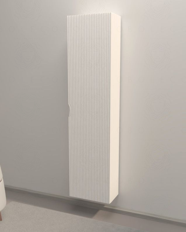 Colonna bagno Twist cm 35x140 larice bianco con anta plisse Colonna bagno Twist cm 35x140 larice bianco con anta plisse
