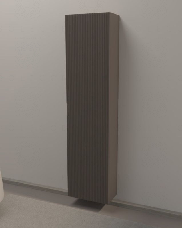 Colonna bagno Twist cm 35x140  grigio vulcano con anta plisse