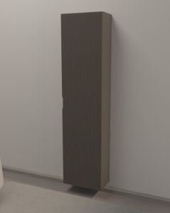 Colonna bagno Twist cm 35x140  grigio vulcano con anta plisse