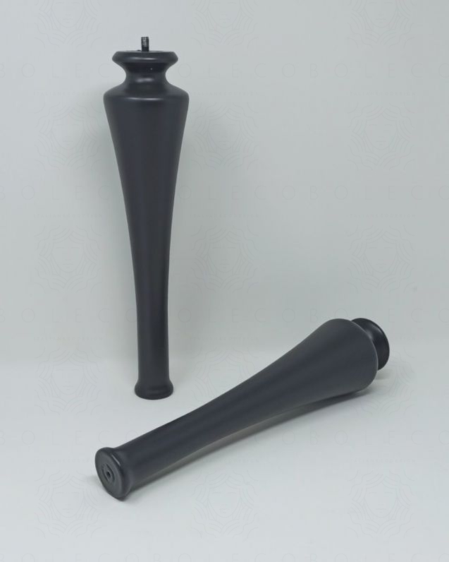 Set due piedi in legno moderni per mobile bagno Alba, altezza