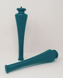 Set due piedi moderni in legno h35 cm Alba - blu avio