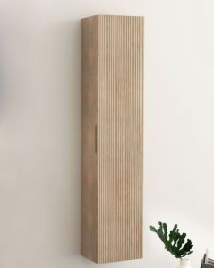 Colonna bagno cm 35x160 Zen rovere naturale con 1 anta cannettata