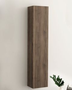 Colonna bagno cm 35x160 Zen noce con 1 anta cannettata