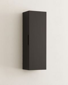 Colonna bagno cm 35x100 Zen nero opaco - 1 anta cannettata