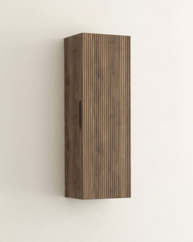 Colonna bagno cm 35x100 Zen noce - 1 anta cannettata
