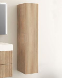 Colonna bagno sospesa Zen cannettata cm 35x160 cm rovere naturale